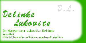 delinke lukovits business card
